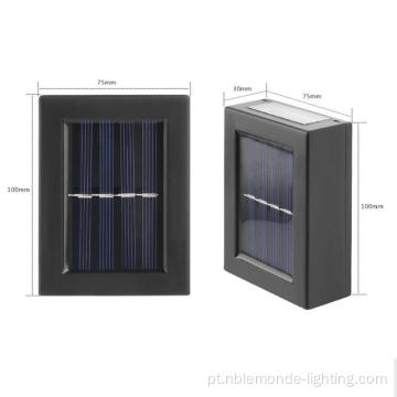 Luz de parede solar sem fio para cima e para baixo